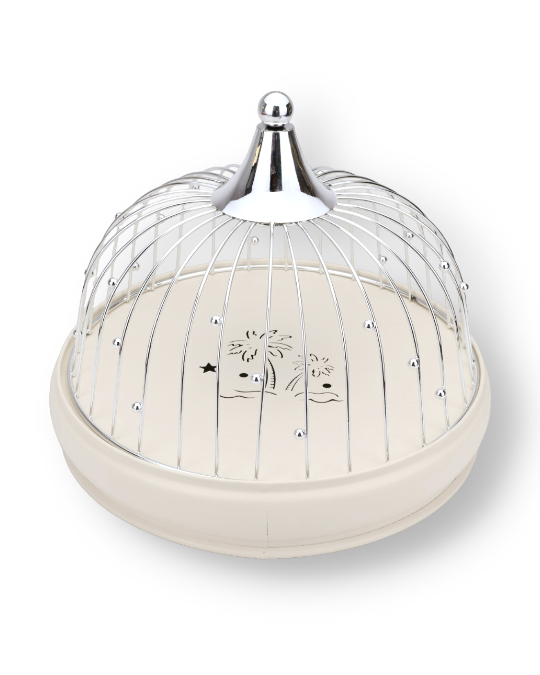 Cake Stand with Stainless Steel Birdcage Cover