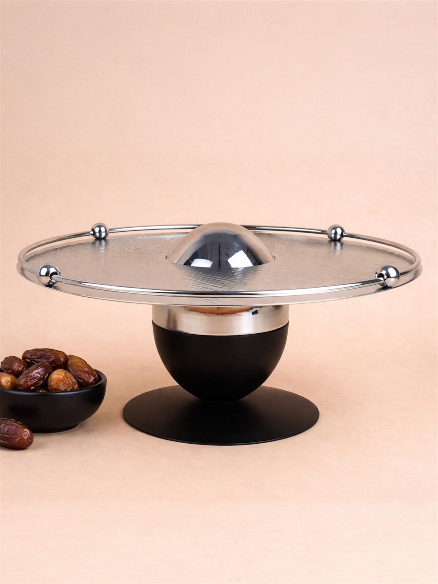 Modern Orb Serving Stand – Premium Majlis Display Tray for Dates & Sweets