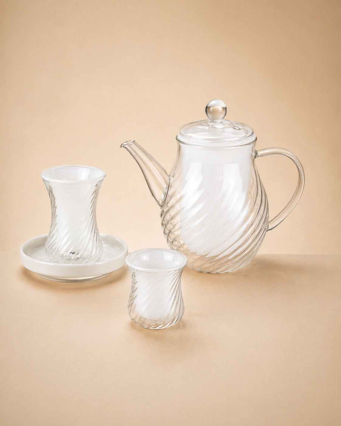Ocean Glass Tea & Coffee Set – 19 Pieces | 800ml Teapot with Tea Cups