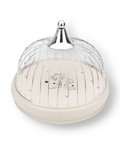 Cake Stand with Stainless Steel Birdcage Cover