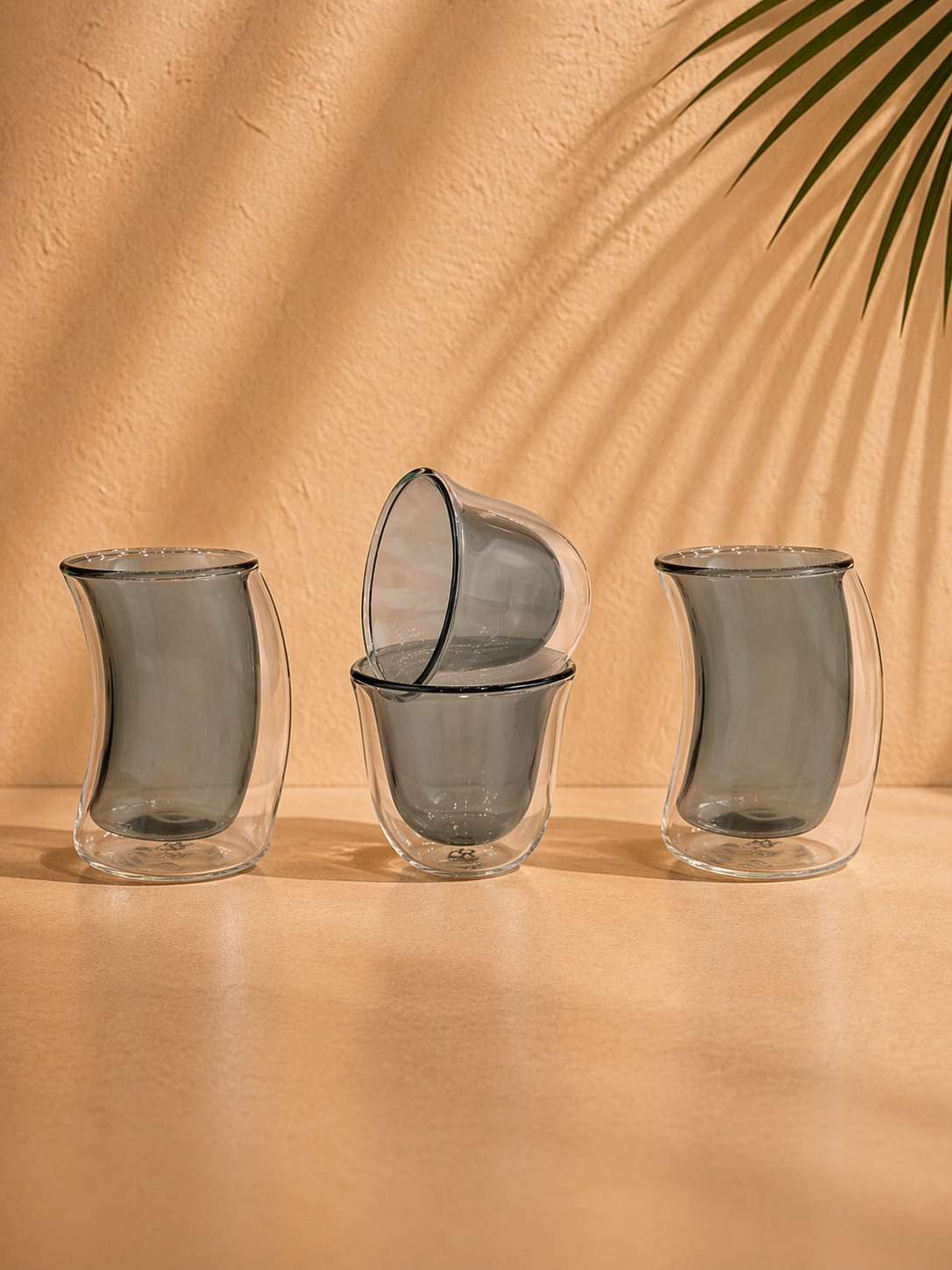 Modern Double Wall Tea & Coffee Glass Set – 18 Pieces Heat Resistant Cups