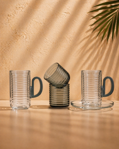 Premium Vacuum Flask & Double Wall Glass Cup Set – 20 Pieces