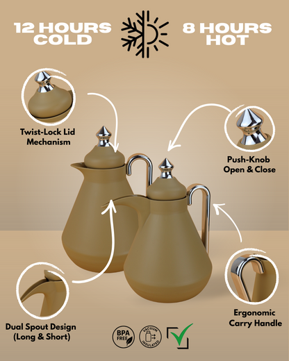 HA-2502 Arabic Kahwa & Tea 2 Flask Pcs Set