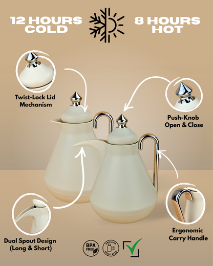 HA-2503 Arabic Kahwa & Tea 2 Flask Pcs Set