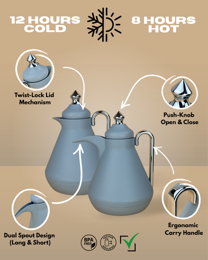 HA-2505 Arabic Kahwa & Tea 2 Flask Pcs Set