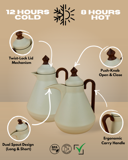 HA-2506 Arabic Kahwa & Tea 2 Flask Pcs Set