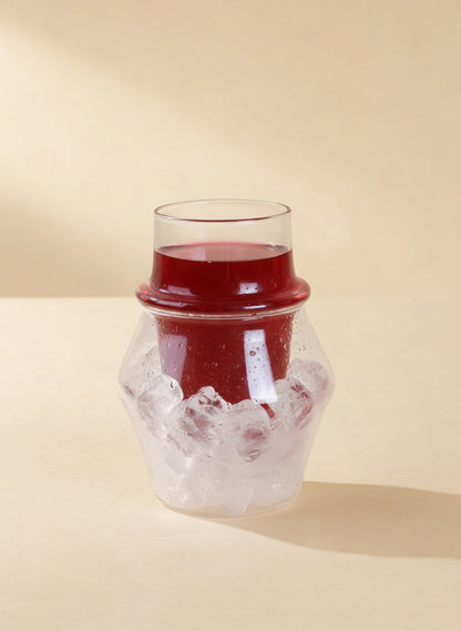 Modern Juice Glass Set – 6 Pieces Clear Glass Drinking Cups
