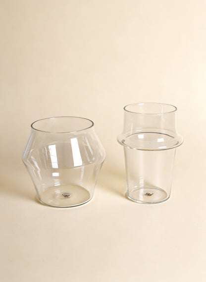 Modern Juice Glass Set – 6 Pieces Clear Glass Drinking Cups