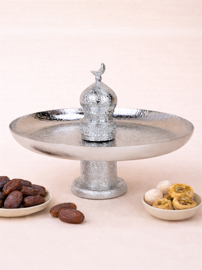 Decorative Crescent Serving Stand – Premium Majlis Display Tray for Dates & Sweets