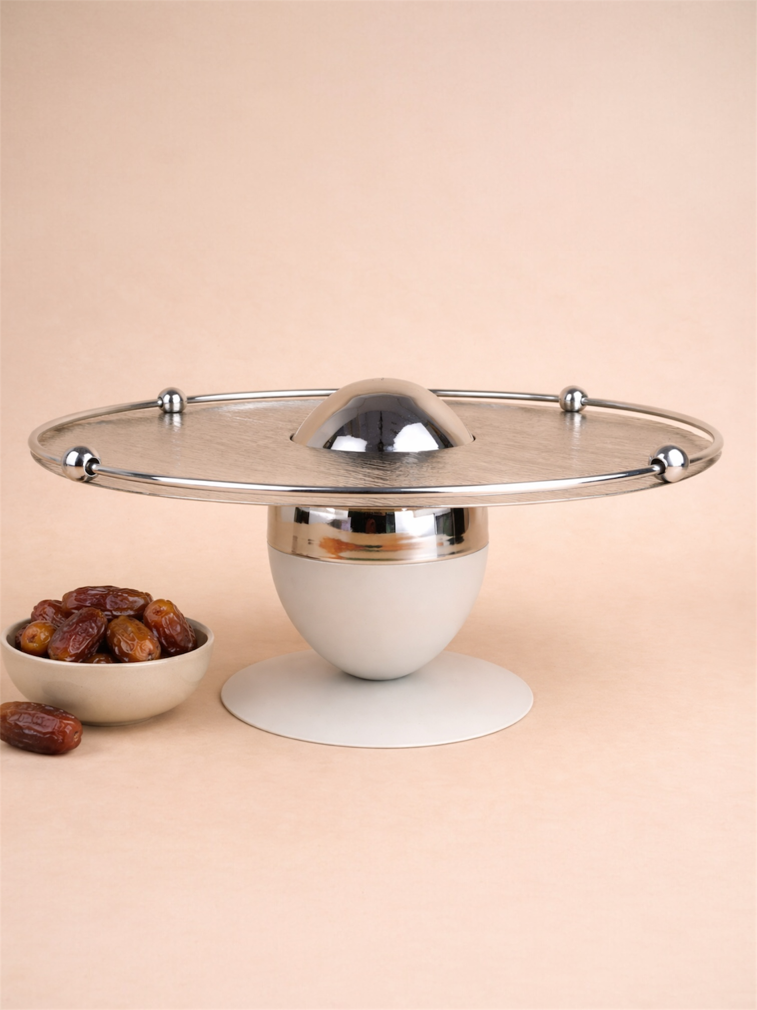 Modern Orb Serving Stand – Premium Majlis Display Tray for Dates & Sweets
