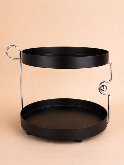 2-Tier Serving Stand – Modern Majlis Tray for Dates & Sweets
