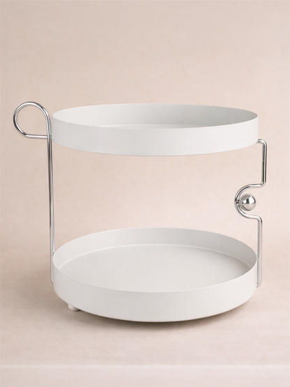 2-Tier Serving Stand – Modern Majlis Tray for Dates & Sweets