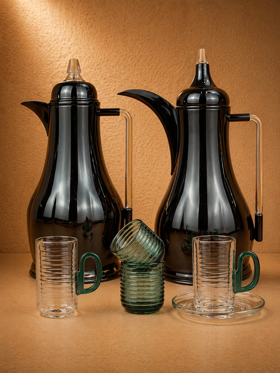 BPJ-NBK-CLR Shiny Black Nickle / Clear Handle + RZ1815-AQUA SET