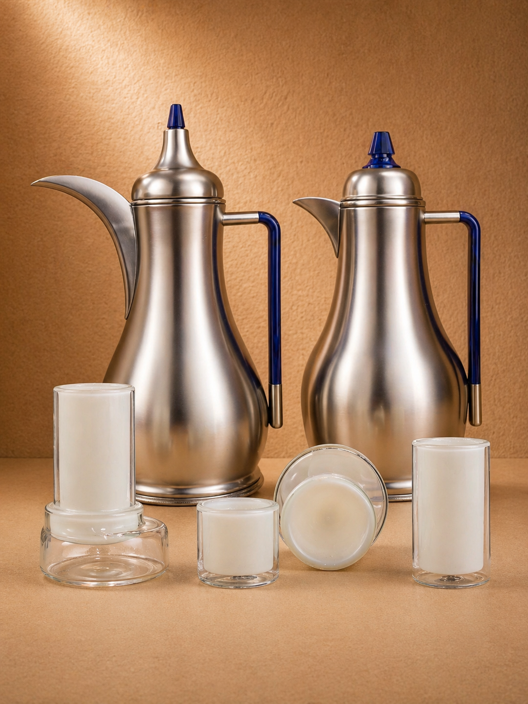 BPJ-MN-BLM Matte Nickle W/ Blue Marble Handle + RZ1814-WHITE SET